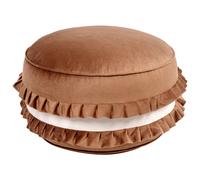 Beliani Kids Pouffe LADUREE Velvet Brown, Brown