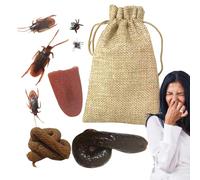 Kids Prank Kit - Joke Tricky Game - Novelty Gag Practical Joke Toys Funny Pranks Fake Poop Roaches Kit for April Fools Day Halloween
