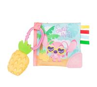 Kids Preferred Disney Baby Lilo & Stitch Sweet Angel Soft Book, Fun Pink Stitch On-The-Go Soft Book with Crinkle Pages, Pineapple Rattle, and Mirror