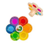 KIDS PREFERRED Eric Carle Toddler Toys The Very Hungry Caterpillar Color Discovery Spinner Toys for Kids and Toddlers, Shapes and Colors Learning Toy