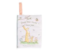 KIDS PREFERRED Guess How Much I Love You My First Baby Soft Photo Memrory Album Crinkle Soft Sensory Book Holds Three 4" x 6" Photos with Soft Fabric for Babies, 6.25x9 Inch