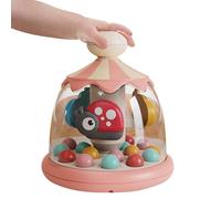 Kids Press Carousel Toy, Colorful Push Spin Toys, Interactive Rotating Music, Sound Learning Development Tool, Hand Strength Motor Skill Builder for Childrens by Playroom Nursery