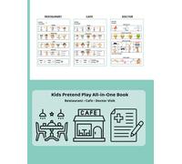 Kids Pretend Play All-in-One Book Cafe • Restaurant • Doctor Visit: Cut-Out Menus & Forms for Screen-Free Fun, Early Math & Imaginative Play