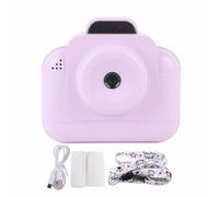 Kids Print Camera 2.4 Inch Screen 48MP 1080P 6X Digital Zoom HD Compact Digital Camera with Print Paper (#02)