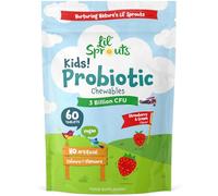 Kids Pro Bio Tablets 3 Billion CFU | 60 Vegan Chewable Tablets | Strawberry and Vanilla Flavour | Multi-Strain with Lactobacillus and Acidophilus | No Artificial Preservatives | by Lil' Sprouts