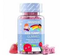 Kids Probiotic Gummies - 2 Billion Probiotics - 1 Month Supply - Kids Tummy Gummies - Includes Vitamin D & Calcium for Childrens Gut Health - Vegetarian Formula - 30 Gummies - by Novomins