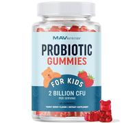 Kids Probiotic Gummies | 2 Billion Probiotics + 50mg Prebiotic Fiber for Immune & Digestion Support | Only 1g of Sugar Per Gummy | for Children Ages 2+ | Gluten-Free, Non-GMO | Mixed Berry Flavor