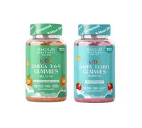 Kids Probiotic + Omega 3 6 9 Gummies - Vegan, Sugar-Free - Probiotics with Vitamin D & Calcium Plus Plant-Based Omegas for Gut, Brain, Immune & Bone Support - 1 Month Supply