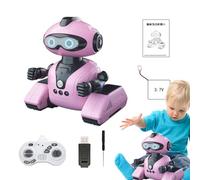 Kids Programmable Robot - Gesture Sensing LED Eyes, Interactive Dancing Robot | Remote Control Smart Toy For Girls Boys Travel Science LED Eyes Gesture Sensing Dance Song Toys Rechargeable