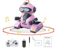 Kids Programmable Robot - Gesture Sensing LED Eyes, Interactive Dancing Robot | Remote Control Smart Toy For Girls Boys Travel Science LED Eyes Gesture Sensing Dance Song Toys Rechargeable
