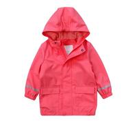 Kids Puddle Suit Outdoor Waterproof Jacket Lightweight Raincoat All in One Rainsuit Rain Resistant Poncho Rainproof Cape for Toddler Age 1-10Years Red
