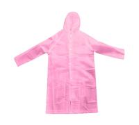 Kids Puddle Suit Outdoor Waterproof Jacket Reusable Rainwear Windbreaker with Hood Cartoon Lightweight Camping, Emergency Situations, Travel Pink