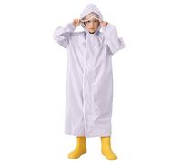 Kids Puddle Suit Rain Coat for Girls and Boys Lightweight Raincoat All in One Hooded Easy to Dry Machine Washable Age 2-13 Years Purple