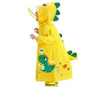 Kids Puddle Suit Rain Coat for Girls and Boys Waterproof Poncho All in One Hooded Raincoat Cute Outwear Portable Outdoor Camping, Emergency Situations, Travel Yellow