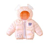 Kids Puffer Jacket - Boys Girls Cute Hooded Padded Coat, Toddlers Quilted Lightweight Packable Down Jackets, Bodywarmer, Parka Windproof Outwear, Thicken, Zip Up, Pockets, Baby, 1-6 Years Old