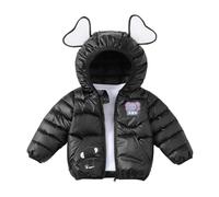 Kids Puffer Jacket - Boys Girls Cute Hooded Padded Coat, Toddlers Quilted Lightweight Packable Down Jackets, Bodywarmer, Parka Windproof Outwear, Thicken, Zip Up, Pockets, Baby, 1-6 Years Old