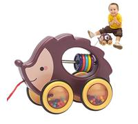 Kids Pull Along - Creative Animal Vehicle, Interactive Educational Toy, Safe Smooth Rolling | Cognitive Growth Hand Eye Coordination Early Learning Engagement Recreation Playroom Classroom Home