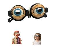 Kids Pull-String Blinking Crazy Glasses,Glasses Glow in the Dark Party,Fun Halloween Costumes Prop, Eyewears Photo Props,Children's Classroom Props，Novelty Prank Glasses (Black)