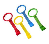 Kids Pull Up Rings - 4x Hanging Grip Rings for Standing Kids, Educational Practice Tool, Walking Development Assistant | Safe and Durable Design With Man