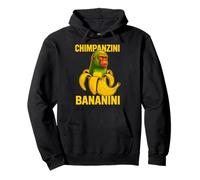 Kids pun monkey meme Italian Brainrot Chimpanzini Bananini Pullover Hoodie