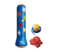 Kids Punching Bag Set - Inflatable Boxing Toy with Gloves and Pump | Bounce-Back Training Bag for Karate Practice, Indoor Outdoor Sports Toy for Boys Girls, Fitness Exercise Home Bedroom Play