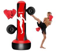Kids Punching Bag Toy, 160cm/63" Larger Stable Kids Inflatable Boxing Bag Set, for Practicing Taekwondo,Karate, MMA,Gifts for Boys & Girls Age 3-12