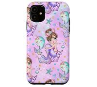 Kids Purple Mermaid Pattern Print Girls Narwhal Unicorn Case for iPhone 11