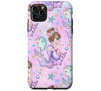 Kids Purple Mermaid Pattern Print Girls Narwhal Unicorn Case for iPhone 11 Pro Max