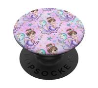 Kids Purple Mermaid Pattern Print Girls Narwhal Unicorn PopSockets Adhesive PopGrip