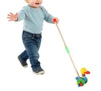 Kids Push Toy - Pull-Along Cartoon Walker, Early Learning Walking Toy for, Interactive Balance and Coordination Trainer, Classic Developmental Toys Wooden Animal 21.65inchx4.72inchx3.94inch