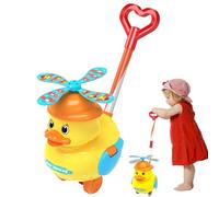 Kids Push - Yellow Duck Feature Kids, Quack Action Toy | Motion For 1-3 Year Balance Development Indoor Fun Creative Playtime Joy Extra