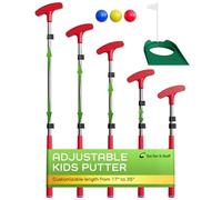 Kids Putter Adjustable Size Junior Golfers with Extendable Shaft Right and Left (Red)