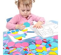 Kids Puzzle Educational Toys for Toddlers Boys & Girls 3-5 Years Old Wooden Craft Kits for Toddler Kids 3 Years Old Montessori Arts Kits Fine Motor Stacking Toys Puzzles 180pcs +Guiding Cards 8pcs