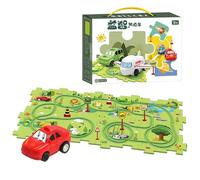 Kids Puzzle Rail Car Set, Children’s Race Track Toy, 30 Piece Educational Track with Bright Colors, Fun Learning Toy, Rail Car Accessory with Design, Preschool Game for Birthday