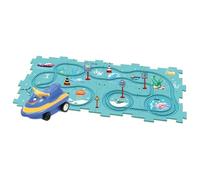 Kids Puzzle Rail Car Set, Children’s Race Track Toy, 30 Piece Educational Track with Bright Colors, Fun Learning Toy, Rail Car Accessory with Design, Preschool Game for Birthday