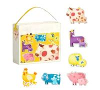Kids Puzzle - Table Game with Handle Bag | Farm Animal Puzzles with Handle Bag | for Boy Girl Indoor Kindergarten Home