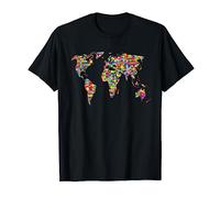 Kids Puzzle World Map Boys Girls Atlas Global T-Shirt