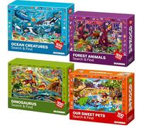 Kids Puzzles For 3 4 5 Year Olds - 4x100 Piece Jigsaw Puzzles For Children