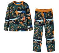 Kids' Pyjamas with Long Sleeves Dark Green 104