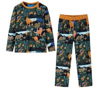 Kids' Pyjamas with Long Sleeves Dark Green 116