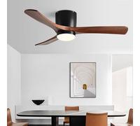 Kids Quiet Ceiling Fan With Light 36in Indoor Ceiling Fan Light 12W LED Fan Lights Living Room Dining Room Ceiling Lights Fan Lighting 6 Gear Wind Speed Ceiling Fan With Light Wooden 3 Fan Blades Lamp