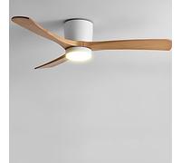 Kids Quiet Ceiling Fan With Light 36in Indoor Ceiling Fan Light 12W LED Fan Lights Living Room Dining Room Ceiling Lights Fan Lighting 6 Gear Wind Speed Ceiling Fan With Light Wooden 3 Fan Blades Lamp
