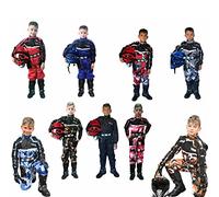 KIDS RACE KART SUIT - Junior Motocross Child Quad Dirt Bike MX Off Road Trials Go-Karting Enduro Children ATV MTB BMX Sports Overalls Racing One Piece Suit (Camo Red, S (Age 4-5 Years))