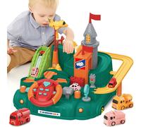 Kids Race Track Car Adventure Toy Preschool Educational Car Toys - green - car track , manual no battery needed - 3+
