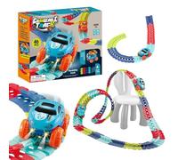 Kids Race Track - Flexible Racing Toy, Car Tracks Kit, Diy Assembly Racing Sets, Educational Toy for Children | plasticse Kids Race Track for Boys Girls Led Lights for Fun Learning Playtime