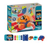 Kids Race Track Set - Flexible DIY Racing Track With LED Lights, Toy Car Tracks For Assembly Play, Flexible Race Tracks Set, Interactive Electric Toy For Children Boys Girls Students