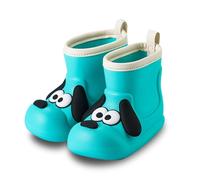 Kids Rain Boots Boys Girls Animal Cartoon Pattern Wellies Boots Kids Soft Durable PVC Rubber Rain Shoes Waterproof Non-Slip Outdoor Playing Rains Boot Unisex-Child Blue