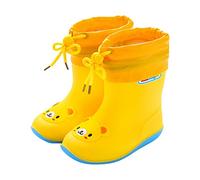 Kids Rain Boots Boys Girls Kids Wellies Waterproof Lightweight Wellington Boots for Outdoor Animal Cartoon Pattern for Wider Calf Fitting for Outdoor Play Festivals Fishing (N, 1.5)