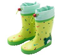 Kids Rain Boots Rubber Wellington Easy-on Anti-Skid Waterproof Child Shoes Wellies Outdoor Playing Boot Toddler/Little Kid/Big Kid