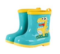 Kids Rain Boots Waterproof Wellington Boots,Boys Girls Dinosaur Lightweight Wellies With Handles Easy-On Outdoor Footwear Playing School Wet Weather Size UK 10.5